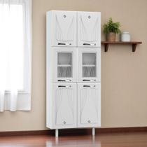 Paneleiro Duplo de Aço Telasul Star C/ Vidro Branco - Telasul