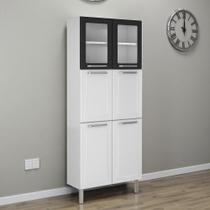Paneleiro Duplo em Aço com Vidro 6 Portas Ipldv-70 Tarsila Itatiaia Preto/Branco Paneleiro Duplo em Aço com Vidro 6 Portas Ipldv-70 Tarsila Itatiaia Preto/Branco