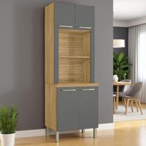 Paneleiro Duplo Forno sem gaveteiro Ametista Freijó Gris