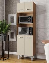 Paneleiro Duplo Mara 4 Portas - Savana/Off White Móblis Paneleiro Duplo Mara 4 Portas - Savana/Off White Móblis