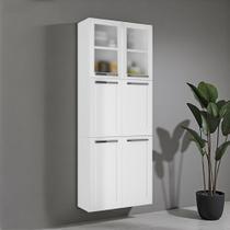 Paneleiro em Aço 6 Portas 2 Portas de Vidro 70cm Florença Itatiaia Paneleiro em Aço 6 Portas 2 Portas de Vidro 70cm Florença Itatiaia