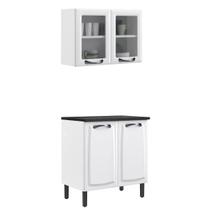 Paneleiro Itatiaia em Aço Branco 4 Portas 2 Vidros New Premium