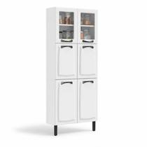 Paneleiro Itatiaia em Aço Branco 6 Portas 2 Vidros New Premium Paneleiro Itatiaia em Aço Branco 6 Portas 2 Vidros New Premium
