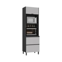 Paneleiro Itatiaia Lumina 70cm em Madeira Grafite/Fendi com Espaço para Forno