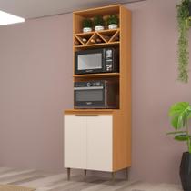 Paneleiro Kit Forno Micro 2 portas 65cm - Grafite / Off White - Brisa