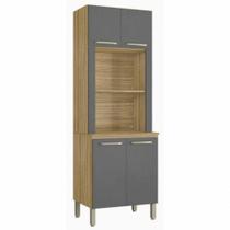 Paneleiro Kits Paraná Ametista Duplo 4 Ptas S/Gavetas Freijo