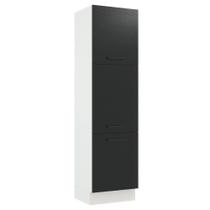 Paneleiro Madesa Agata 60cm 3 Portas Branco Preto