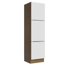 Paneleiro Madesa Lux 60 cm 3 Portas - Rustic/Branco Veludo Paneleiro Madesa Lux 60 cm 3 Portas - Rustic/Branco Veludo
