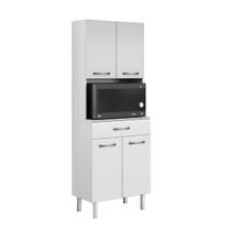 Paneleiro Nicho Para Micro-ondas 4 Portas 1 Gaveta Branco MDP Aramóveis