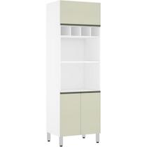 Paneleiro Perola 70 Cm Duplo Nicho Branco C/ Kashmir