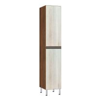 Paneleiro Simples 40cm 2 Portas Nogueira C/Legno Crema