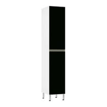 Paneleiro Simples 40cm 2 Portas Pérola Branco Polar C/Preto