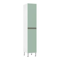 Paneleiro Simples 40cm 2 Portas Pérola Branco Polar C/Verde