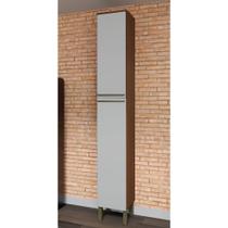 Paneleiro Simples com 2 Portas 100% MDF Itália Espresso Móveis Branco/Castanho