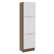 Paneleiro Stella 3 Portas Rustic/branco Madesa Paneleiro Stella 3 Portas Rustic/branco Madesa
