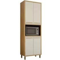 Paneleiro Torino 4 Portas Valdemoveis Cor Cinamomo Off White