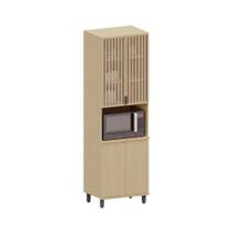 Paneleiro Torre 70 cm 4 Portas e 1 Nicho para Microondas Aura Luciane Moveis Paneleiro Torre 70 cm 4 Portas e 1 Nicho para Microondas Aura Luciane Moveis