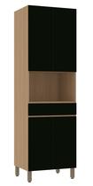 Paneleiro Torre 70 cm com 1 Nicho para Microondas 4 Portas e 1 Gaveta Slim Luciane Moveis