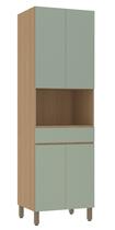 Paneleiro Torre 70 cm com 1 Nicho para Microondas 4 Portas e 1 Gaveta Slim Luciane Moveis