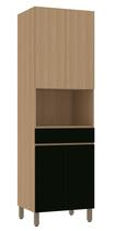 Paneleiro Torre 70 cm com 1 Nicho para Microondas 4 Portas e 1 Gaveta Slim Luciane Moveis