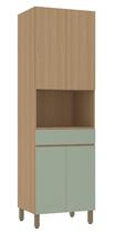Paneleiro Torre 70 cm com 1 Nicho para Microondas 4 Portas e 1 Gaveta Slim Luciane Moveis