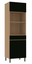Paneleiro Torre 70 cm com 2 Nichos para Microondas 4 Portas e 1 Gaveta Slim Luciane Moveis