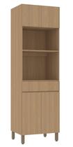 Paneleiro Torre 70 cm com 2 Nichos para Microondas 4 Portas e 1 Gaveta Slim Luciane Moveis