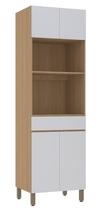 Paneleiro Torre 70 cm com 2 Nichos para Microondas 4 Portas e 1 Gaveta Slim Luciane Moveis
