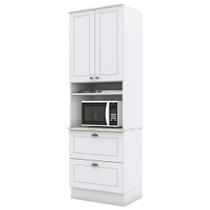 Paneleiro Torre Quente 2 Portas 1 Nicho para Forno 100% MDF Americana Branco HP - Henn