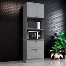 Paneleiro Torre Quente 2 Portas 2 Gavetas em MDF Americana C351 Henn