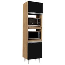 Paneleiro Torre Quente 2 Portas Colorado Castanho/Preto - Lumil Móveis Paneleiro Torre Quente 2 Portas Colorado Castanho/Preto - Lumil Móveis