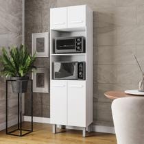 Paneleiro Torre Quente Armário de Cozinha Marah 04 Portas Branco - Desk Design