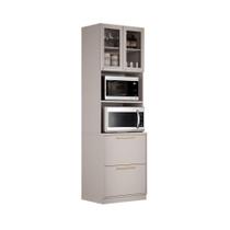 Paneleiro Torre Quente Essence 3 Portas 1 Gaveta 230cm De Altura 2 Nicho Para Forno - Itatiaia Fendi Paneleiro Torre Quente Essence 3 Portas 1 Gaveta 230cm De Altura 2 Nicho Para Forno - Itatiaia Fendi