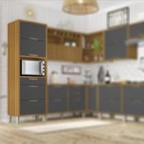 Paneleiro Torre Quente Organizador Cozinha 2 Portas 3 Gavetas Forno Imperatriz Marrom Cinza Grafite Paneleiro Torre Quente Organizador Cozinha 2 Portas 3 Gavetas Forno Imperatriz Marrom Cinza Grafite