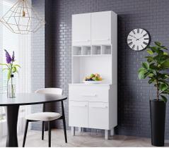 Paneleiro Vitória com Adega 4 Portas 1 Gaveta - Branco Móblis