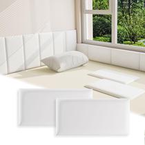 Paneles Acolchonados Anticolisión 3D Umedol para Cabecera 20x40 cm Blanco Paquete de 4