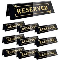 Paneles de Mesa Reservados SerniaXin Acrílico 10 piezas 15x5x4 cm Negro
