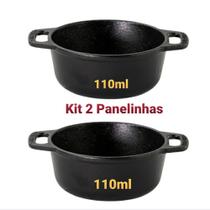 Panelinha Cumbuca Ferro Para Servir Kit 2 unidades