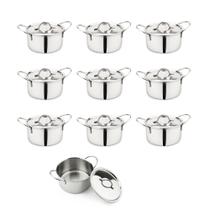 Panelinha Mini Caçarola Inox Couvert Entrada Buffet 10un Panelinha Mini Caçarola Inox Couvert Entrada Buffet 10un