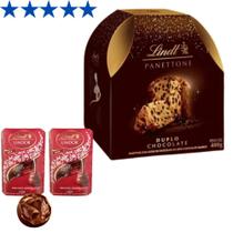 Panetone Lindt Duplo Chocolate com Kit de Trufas Lindt