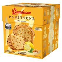 Panettone Bauducco Limão Siciliano e Uva Passas Brancas Cobertura Açucarada e Amêndoas 500g