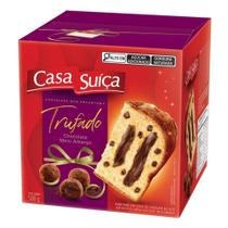 Panettone com Gotas de Chocolate ao Leite Recheio Trufado Chocolate Meio Amargo 500g - Casa Suíça
