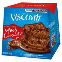 Panettone Mais Chocolate Recheio Chocolate 450g - Visconti