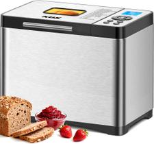 Panificadora KBS 19 em 1, capacidade de 2 lb, cuba cerâmica, aço inoxidável Panificadora KBS 19 em 1, capacidade de 2 lb, cuba cerâmica, aço inoxidável
