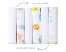 Paninho de boca babete 100% algodão - enxoval bebê - papi