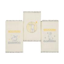 Paninho De Boca Babete Papi Composê Bordado 03 Unidades 38x38cm
