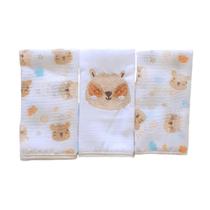 Paninho de Boca Bebê Babete Fraldinha kit c/3 un - Baby Gijo