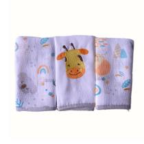 Paninho de Boca Bebê Babete Fraldinha kit c/3 un - Baby Gijo