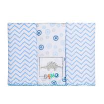 Paninho De Boca Com Faixa Bordado 32cm X 32cm Com 3 Peças Baby Papi Karinho Cor:Dinossauro