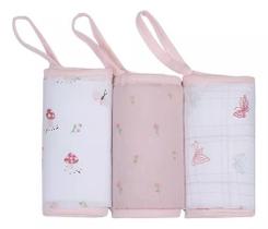 Paninho de Boca Soft Premium Papi Baby com Prendedor Chupeta com 3 Paninho de Boca Soft Premium Papi Baby com Prendedor Chupeta com 3